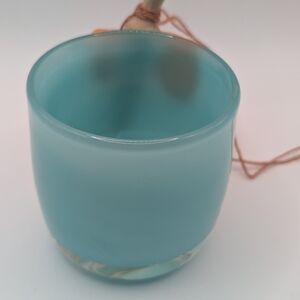Blue Frosted Glass Votive Candle Holder